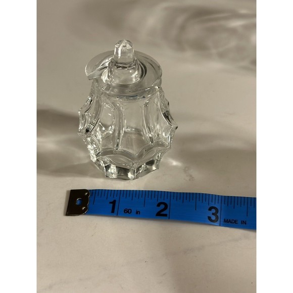 Vtg Coin Liberty Torch Clear Covered Candy Dish Glass Jar Lid Entertain Decor - Picture 9 of 10